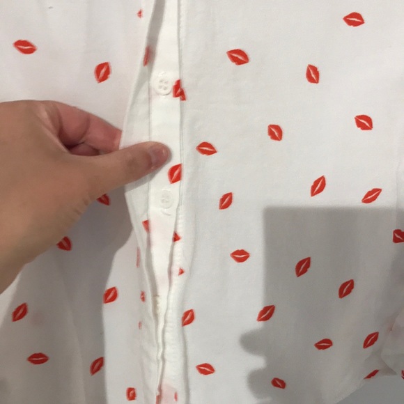 Topshop lip print blouse - Picture 5 of 8